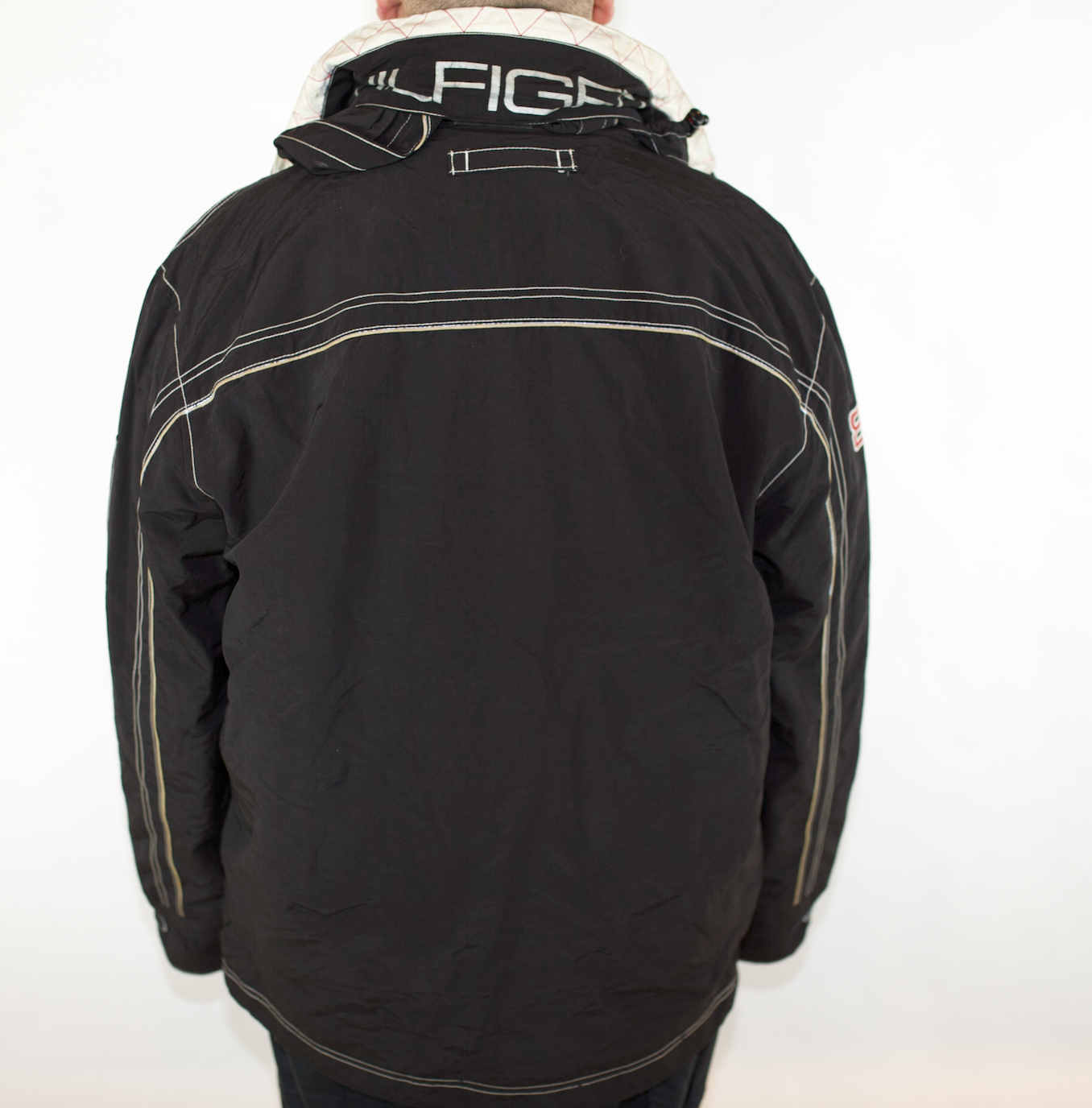 VINTAGE BLACK TOMMY HILFIGER JACKET (XXL)