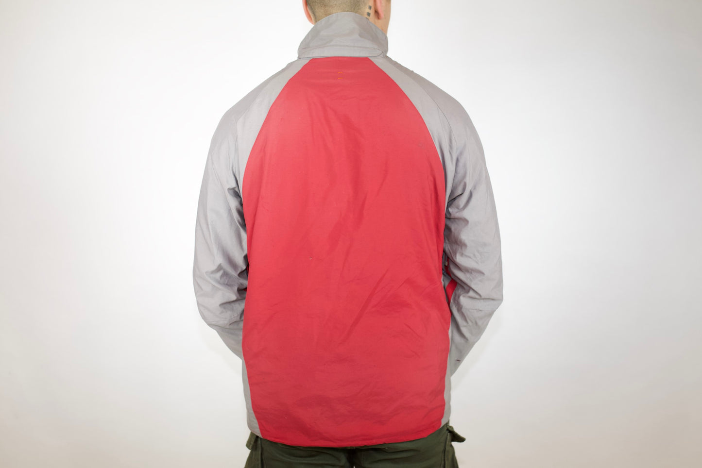 VINTAGE NIKE ACG RED GREY SPRAY STORM FIT OUTER LAYER '3' JACKET (L)