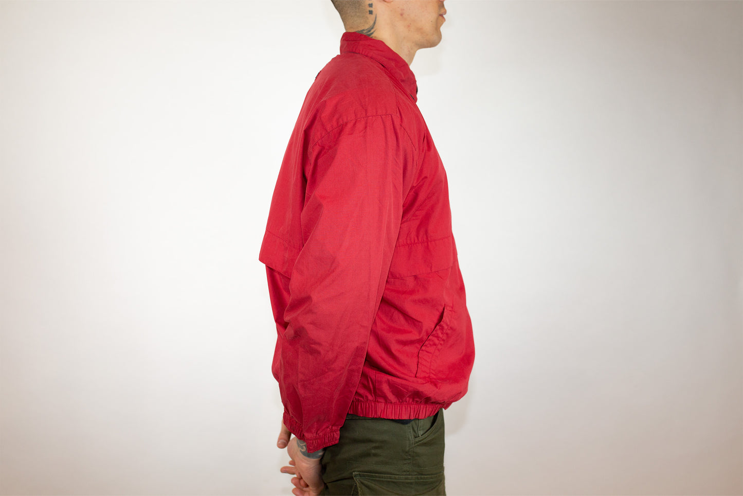 VINTAGE CHAPS RALPH LAUREN RED GOLF SPRAY JACKET (M)