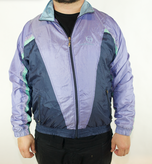 VINTAGE VIOLET SERGIO TACCHINI TRACK JACKET 52 FITS (L-XL)