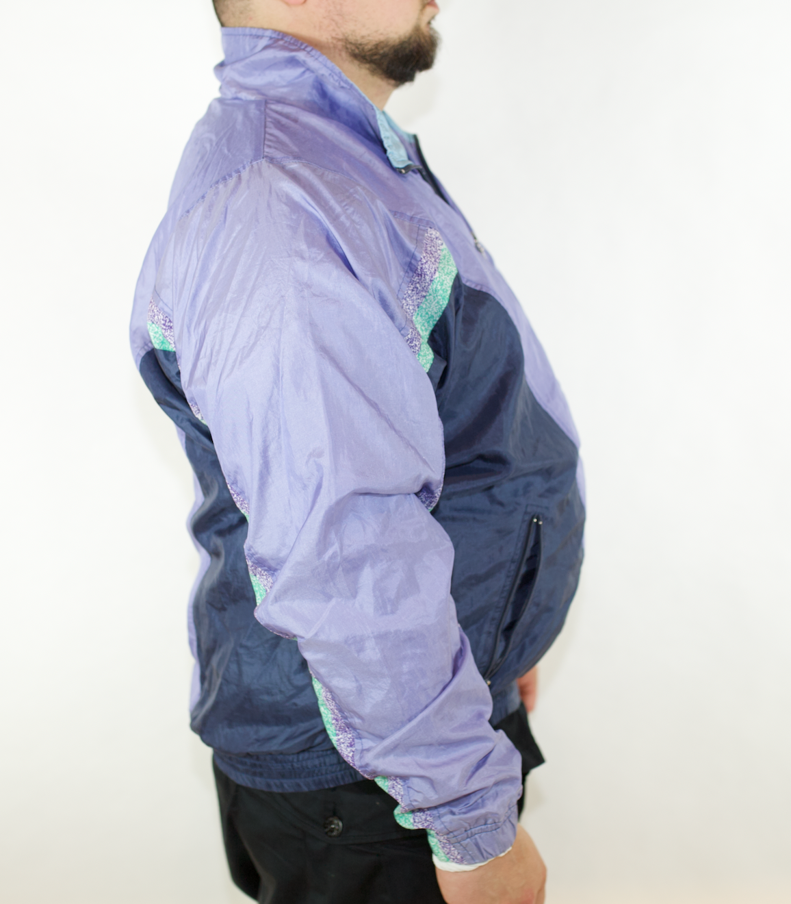 VINTAGE VIOLET SERGIO TACCHINI TRACK JACKET 52 FITS (L-XL)