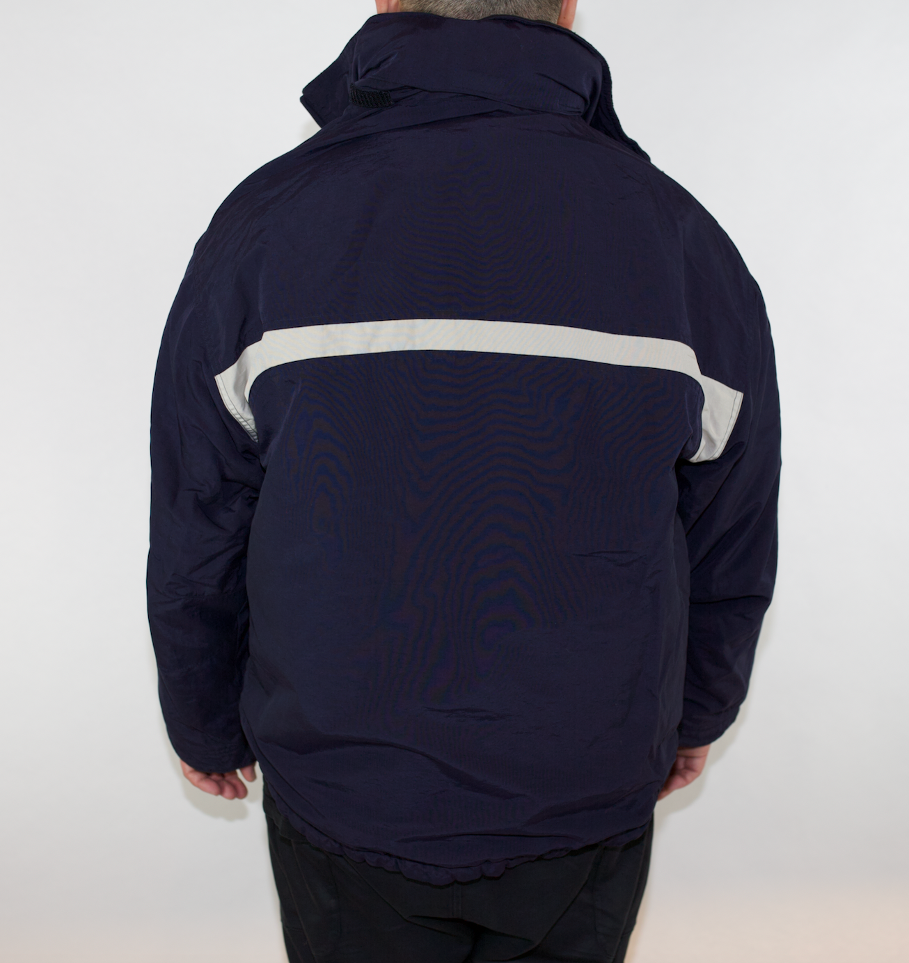 VINTAGE GAP NAVY GREY BLACK JACKET (L)