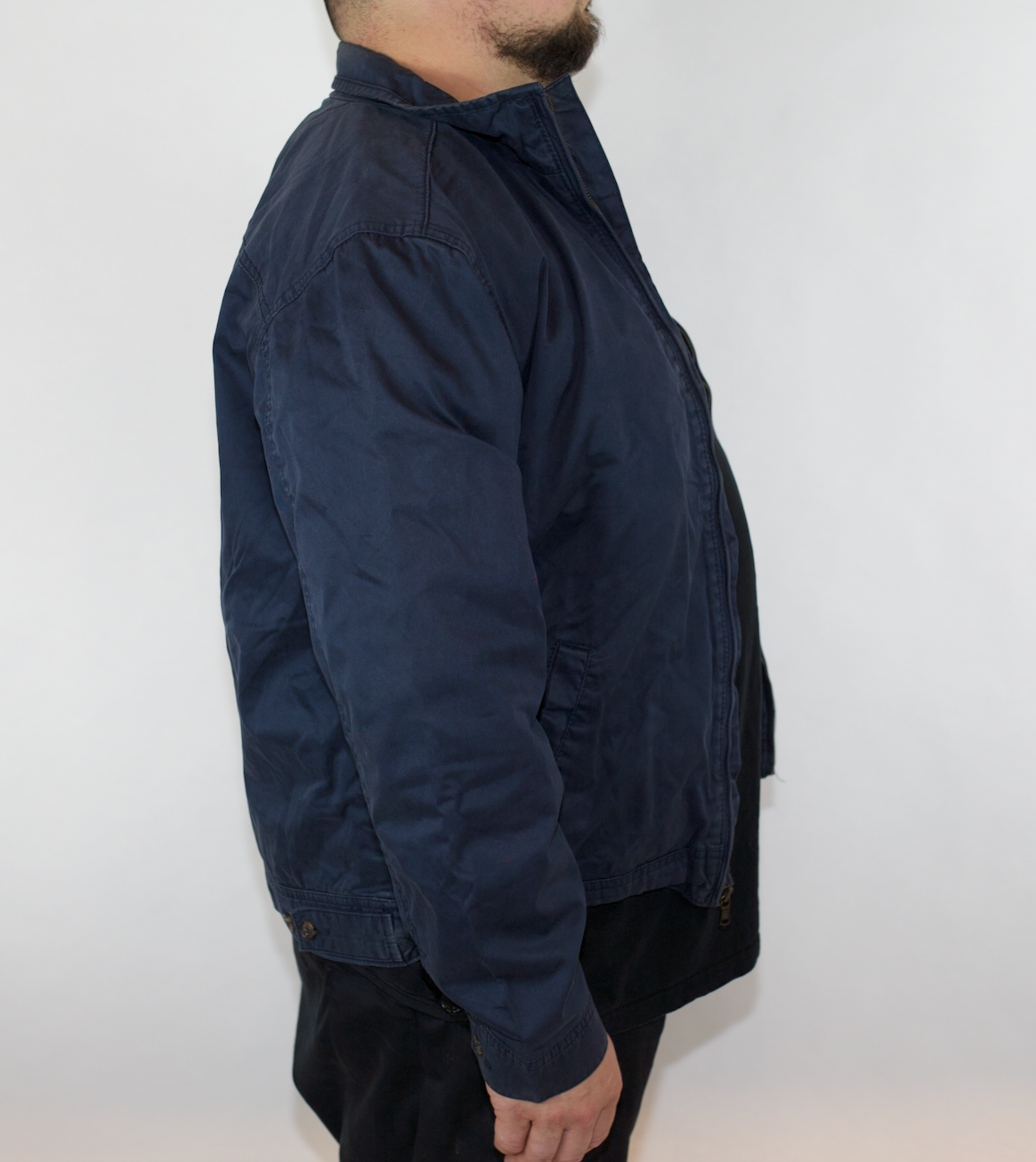 VINTAGE NAVY TOMMY HILFIGER BOMBER JACKET (M) Fits M-L