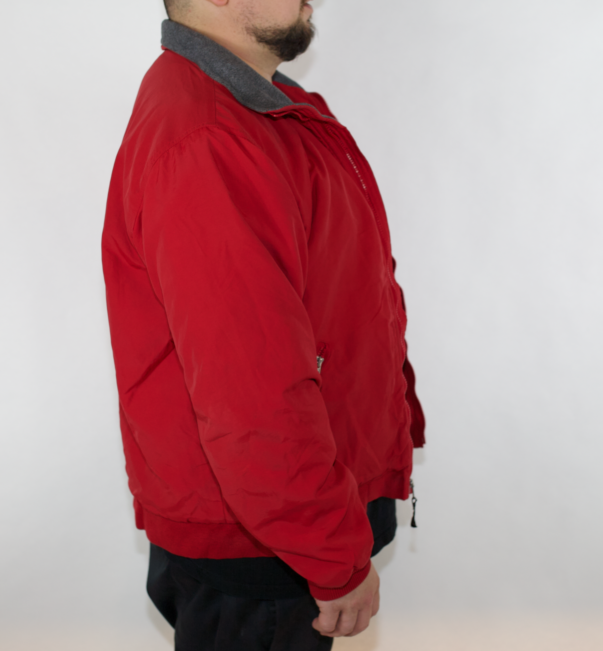 VINTAGE L.L. BEAN RED BOMBER JACKET MENS L FITS L-XL