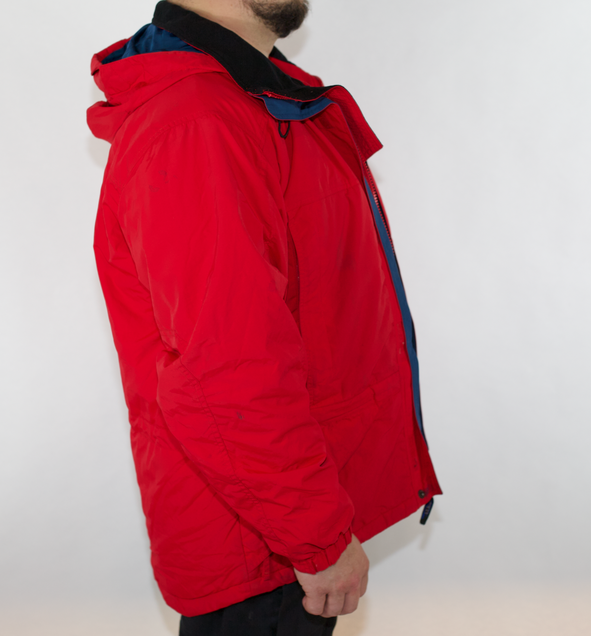 VINTAGE L.L. BEAN RED BOMBER JACKET MENS (M) FITS M-L