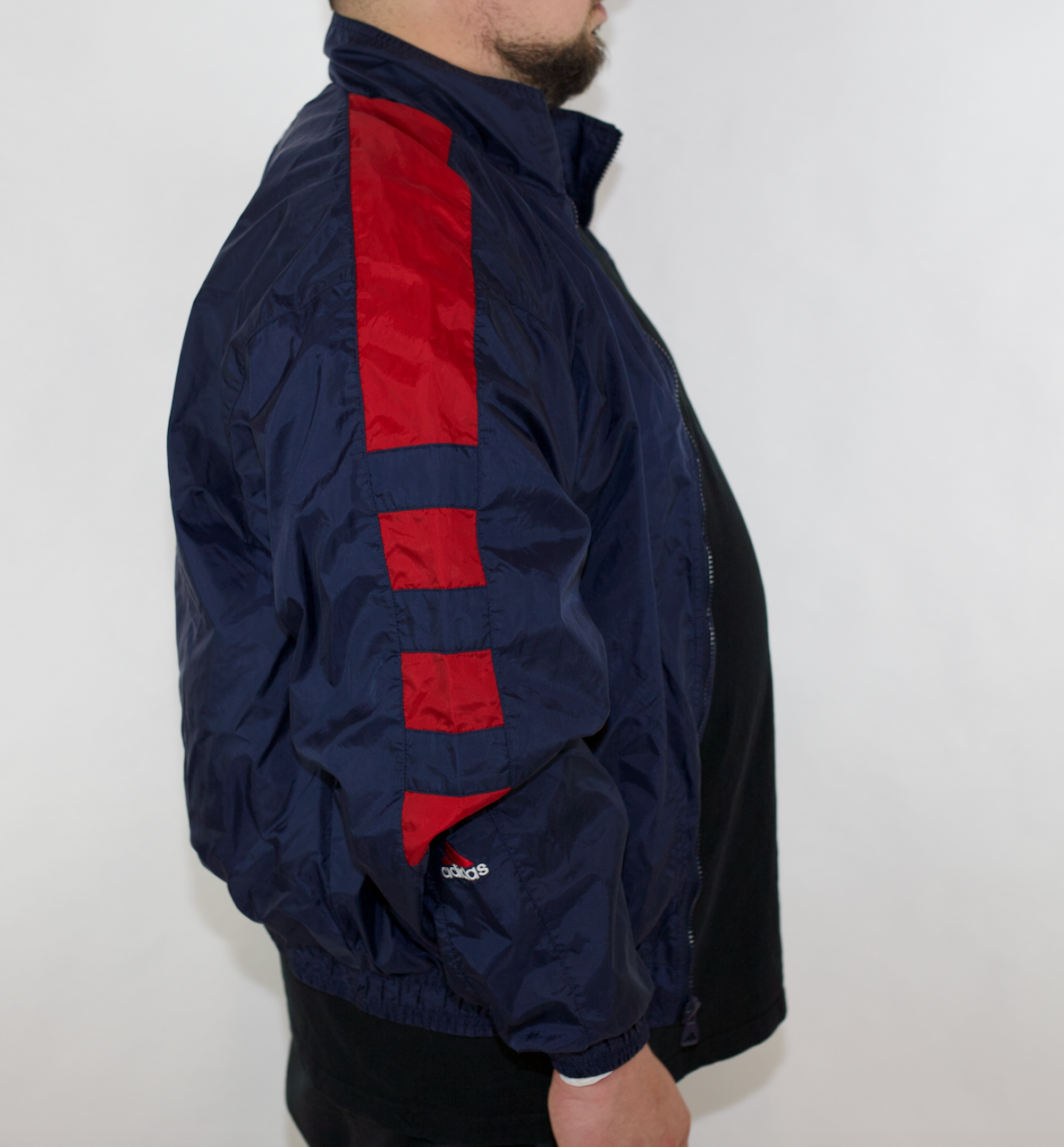 VINTAGE NFL NAVY NEW ENGLAND PATRIOTS BOMBER JACKET (L)