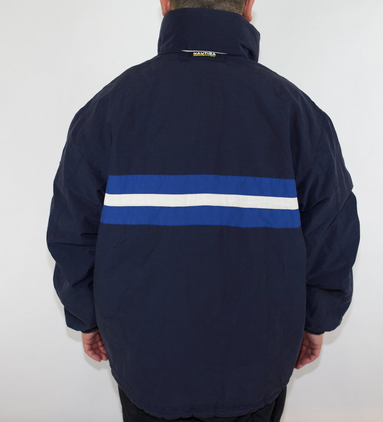 VINTAGE NAUTICA COMPETITION REVERSIBLE NAVY/YELLOW JACKET (XL)