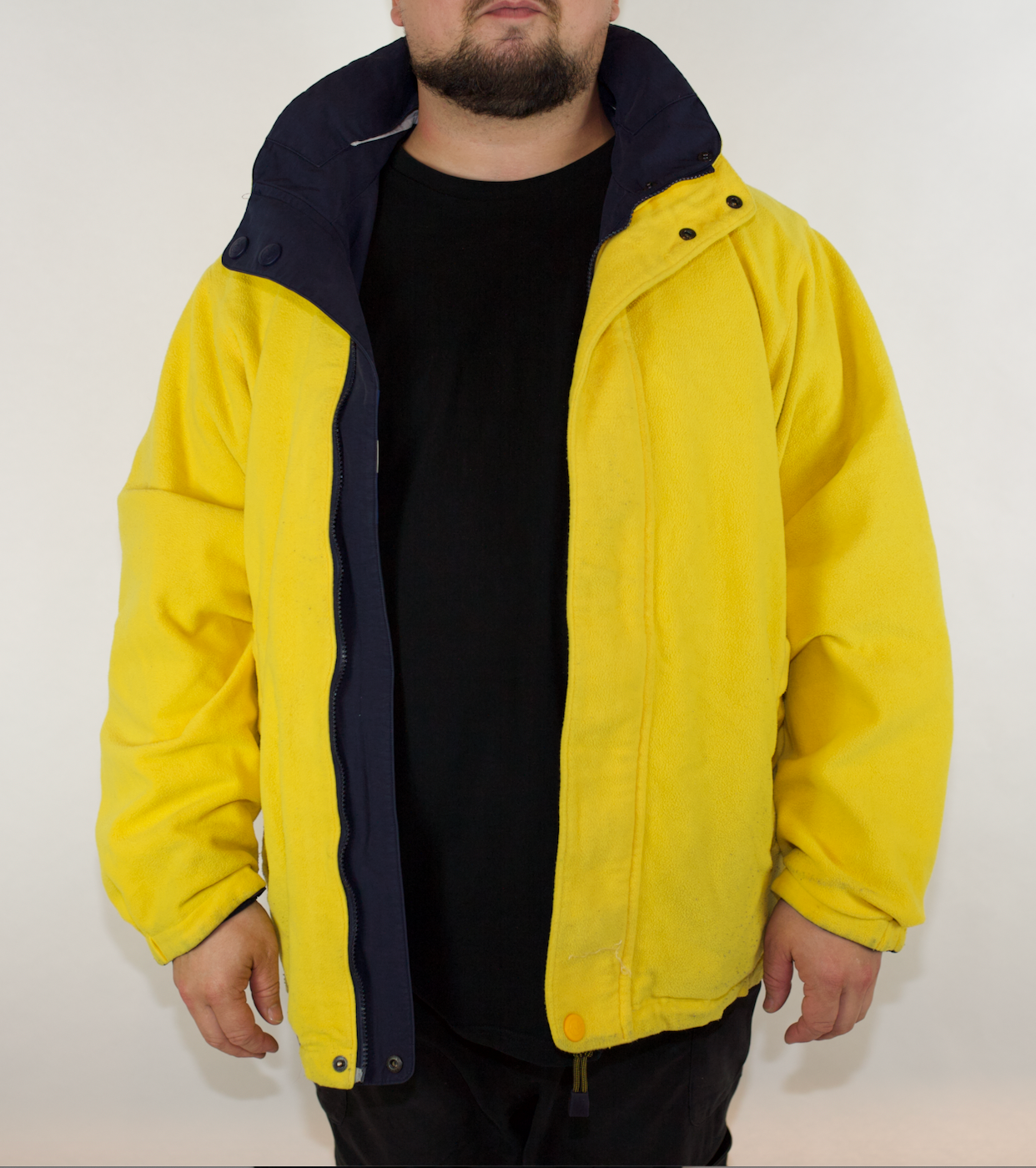 VINTAGE NAUTICA COMPETITION REVERSIBLE NAVY/YELLOW JACKET (XL)