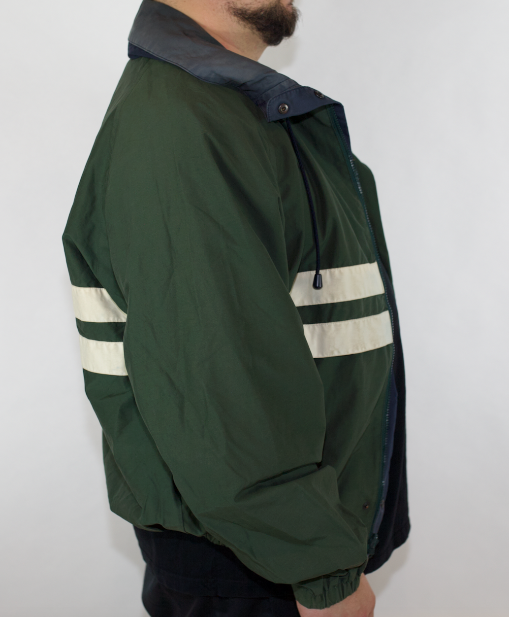 VINTAGE REVERSIBLE GREEN/NAVY NAUTICA SPRAY JACKET (XL)