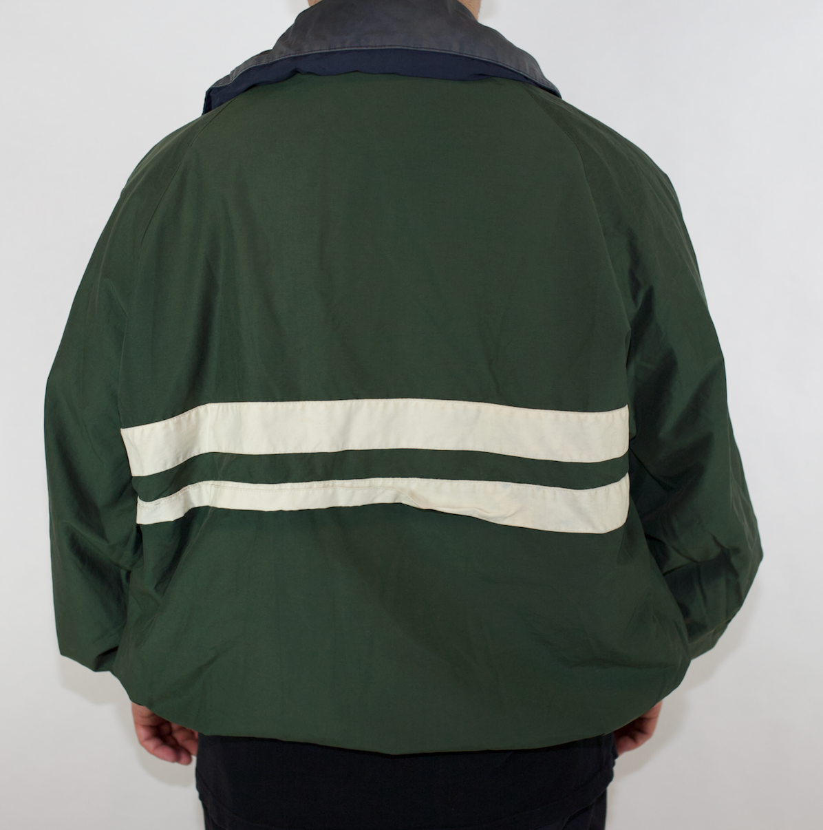 VINTAGE REVERSIBLE GREEN/NAVY NAUTICA SPRAY JACKET (XL)
