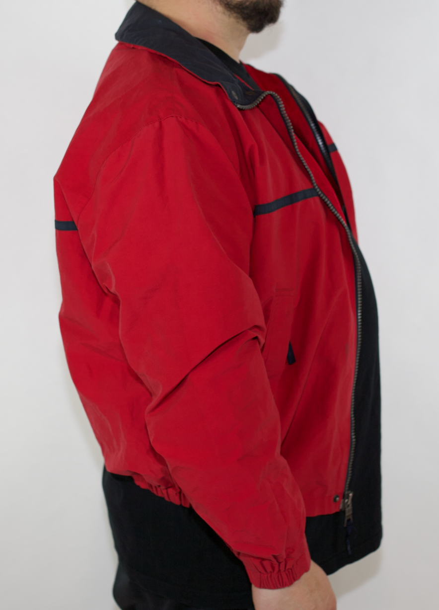 VINTAGE RED NAUTICA SPRAY JACKET (M)