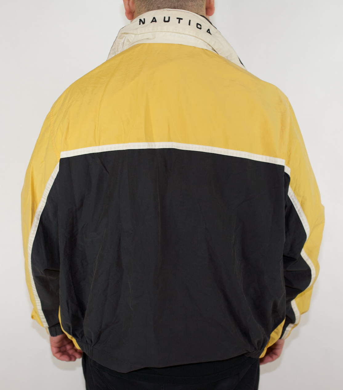 VINTAGE  NAUTICA YELLOW SPRAY JACKET (XXL FITS L-XL)